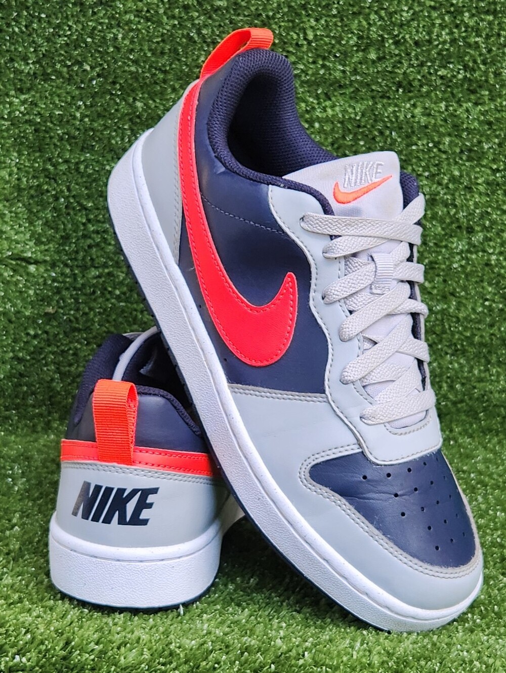 Nike Court Borough Low Big Kids Size 7 Youth Athletic-Lifestyle Leather Sneakers